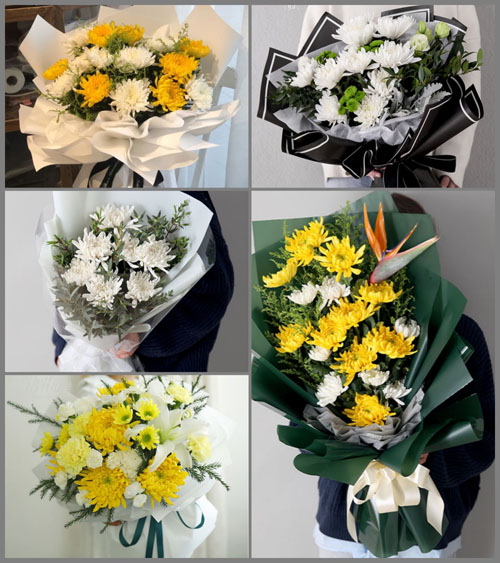 山东青岛胶州市胶莱镇刘家花园村白事花束代送